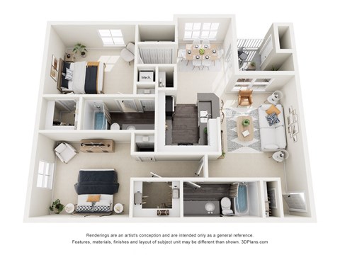 a floor plan of a house with a bedroom and a living room